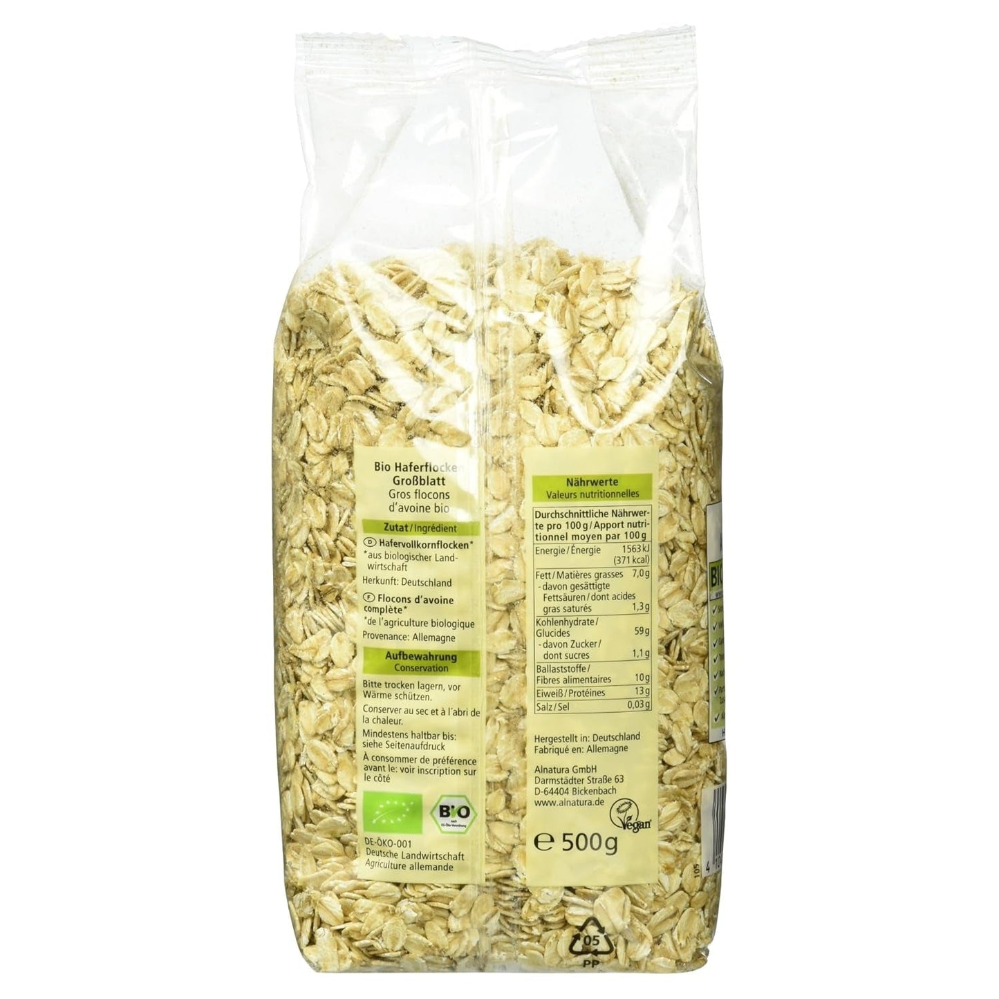 Große Bio-Haferflocken, 500 g