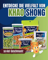 Khao Shong Gebratene grüne Erbsen mit Wasabi, knusprige Erbsen in würzigem Teig, eine fettarme Alternative zu Nüssen, mittelscharf, 1 140-g-Dose | 140 g (1 Packung)