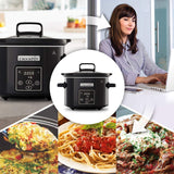 Slow Cooker digitaler Crockpot, Warmhaltefunktion, 2,4 Liter (1-2 Personen) Slow Cooker Naty Shop