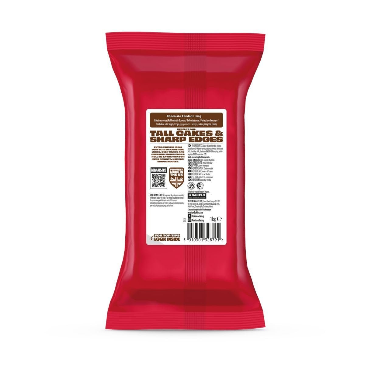 Extra Fondant Schokoladenbraun 1 kg – Extra elastischer Fondant mit Vanillegeschmack, perfekt zum Bedecken von Kuchen – Schokoladenbraun – 1 kg Zuckerpaste Naty Shop