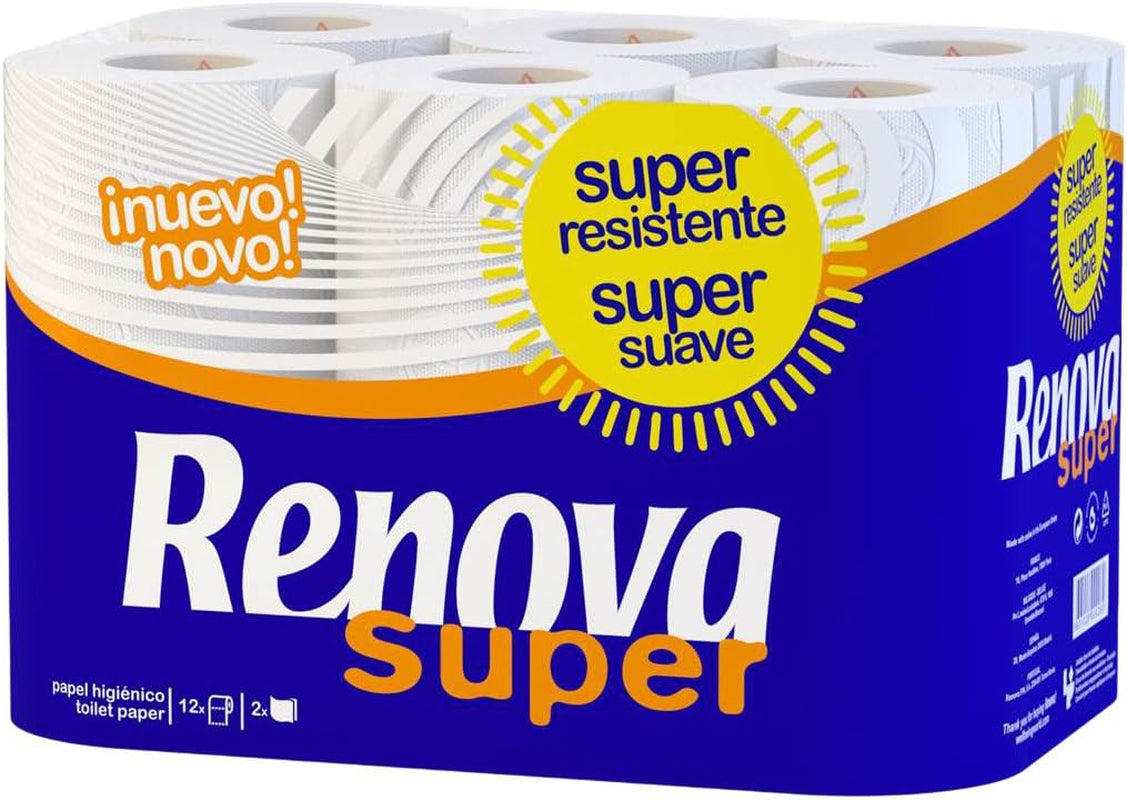 Renova Super White Toilettenpapier – 12 Rollen