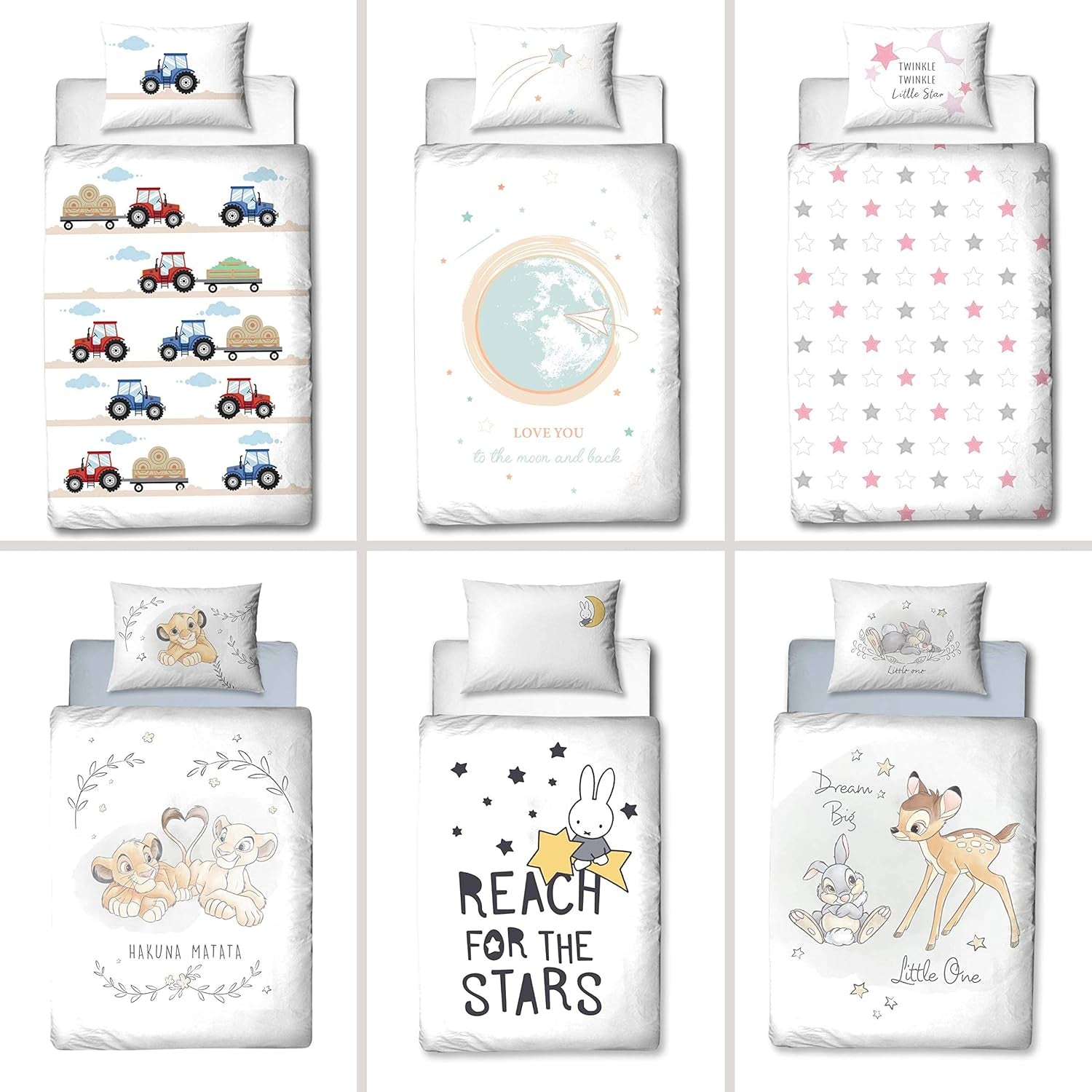 Bettwäsche für Kinder, Hase und Sterne, Baumwolle Bettwäsche - Kinder Naty Shop