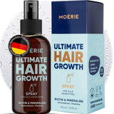 MOÉRIE Ultimate Mineral Hair Growth Spray für längeres, dickeres und volleres Haar – mit Biotin und Koffein – vegane Haarprodukte, frei von Parabenen, alle Haartypen, kehrt Haarausfall um – 2-Monats-Vorrat Haarpflege Naty Shop Einzelset
