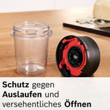 Bosch Standmixer Vitapower Serie 4 MMB6177S, Edelstahl-Klingen Made in Germany, 1,5L Thermosafe Glasbehälter, 0,6L To-Go-Flasche, Stopfer, Universalzerkleinerer, 30.000 U/Min, 1200 W, Silver Kitchen Naty Shop