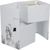 Alice im Wunderland Teekanne und Milchkännchen aus feinem Porzellan, Porzellanschale und Milchkännchen in einer luxuriösen Geschenkbox