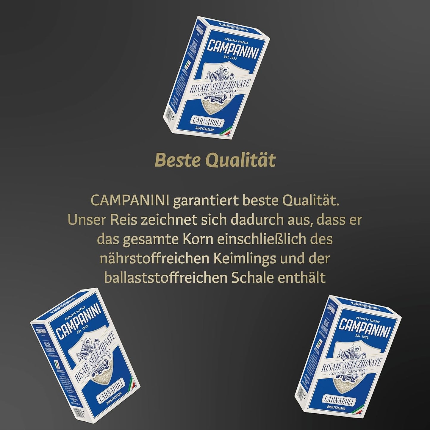 RISO CARNAROLI | Reisrisotto | 500 g aus Italien | Risottos und Suppen | RISERA CAMPANINI