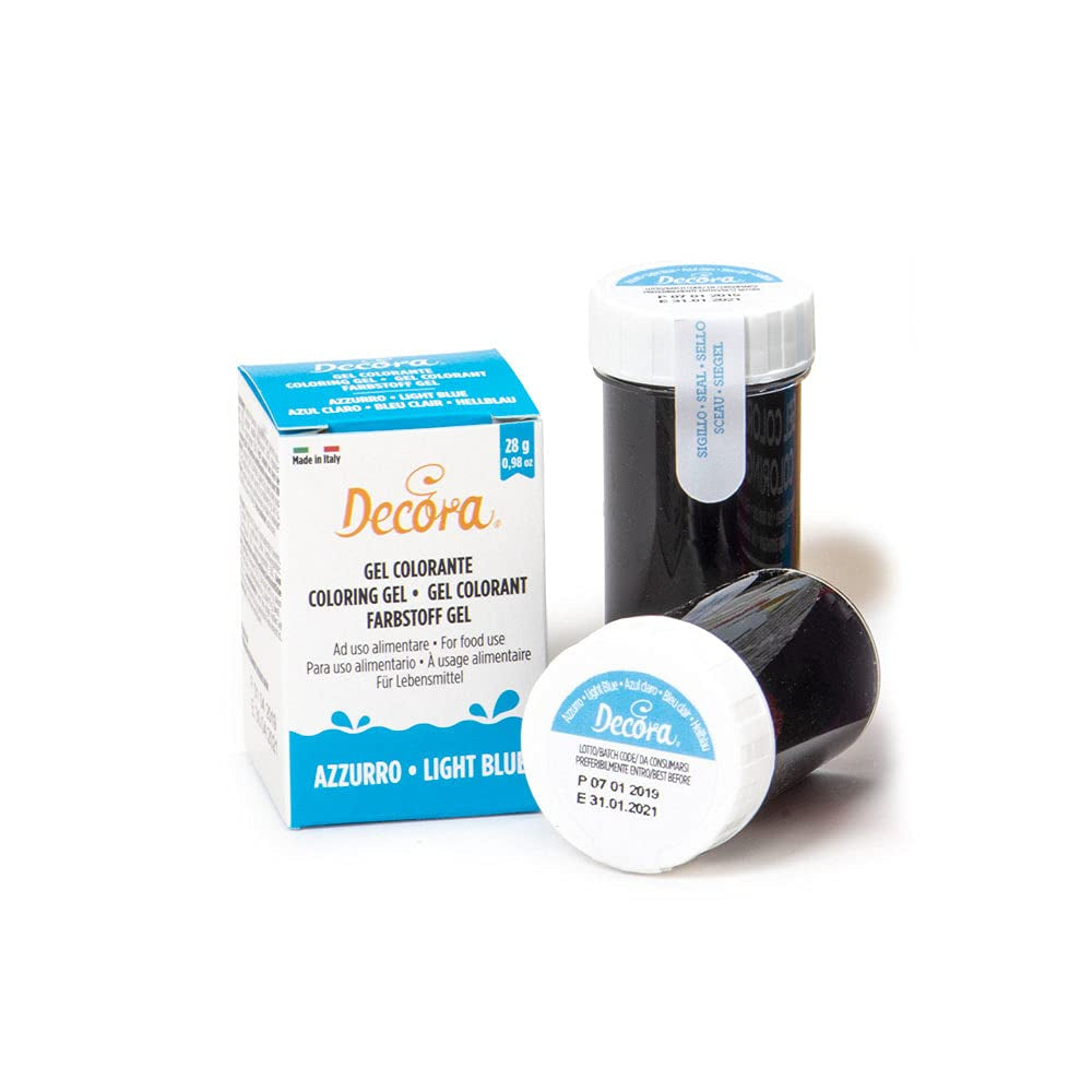, 9600818 Gel-Lebensmittelfarbe, Gel-Lebensmittelfarbe, ideal für Beschichtungen und Dekorationen, Erzeugt intensive und leuchtende Farben, Hergestellt in Italien, 28 Gramm, blaue Farbe.