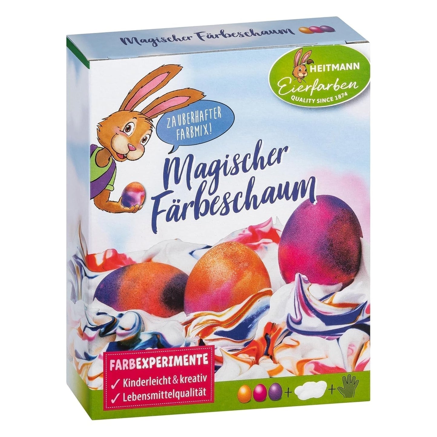 Heitmann Eierfarben - Eierexperimente - Vulkan Eier Naty Shop Magischer Färbeschaum