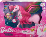 Barbie A Hidden Magic Pegasus – interaktives Spielzeug mit Lichtern und Geräuschen, 10 Zubehörteile, Regenbogenflügel, für Kinder ab 3 Jahren, HLC41 Naty Shop Dolls