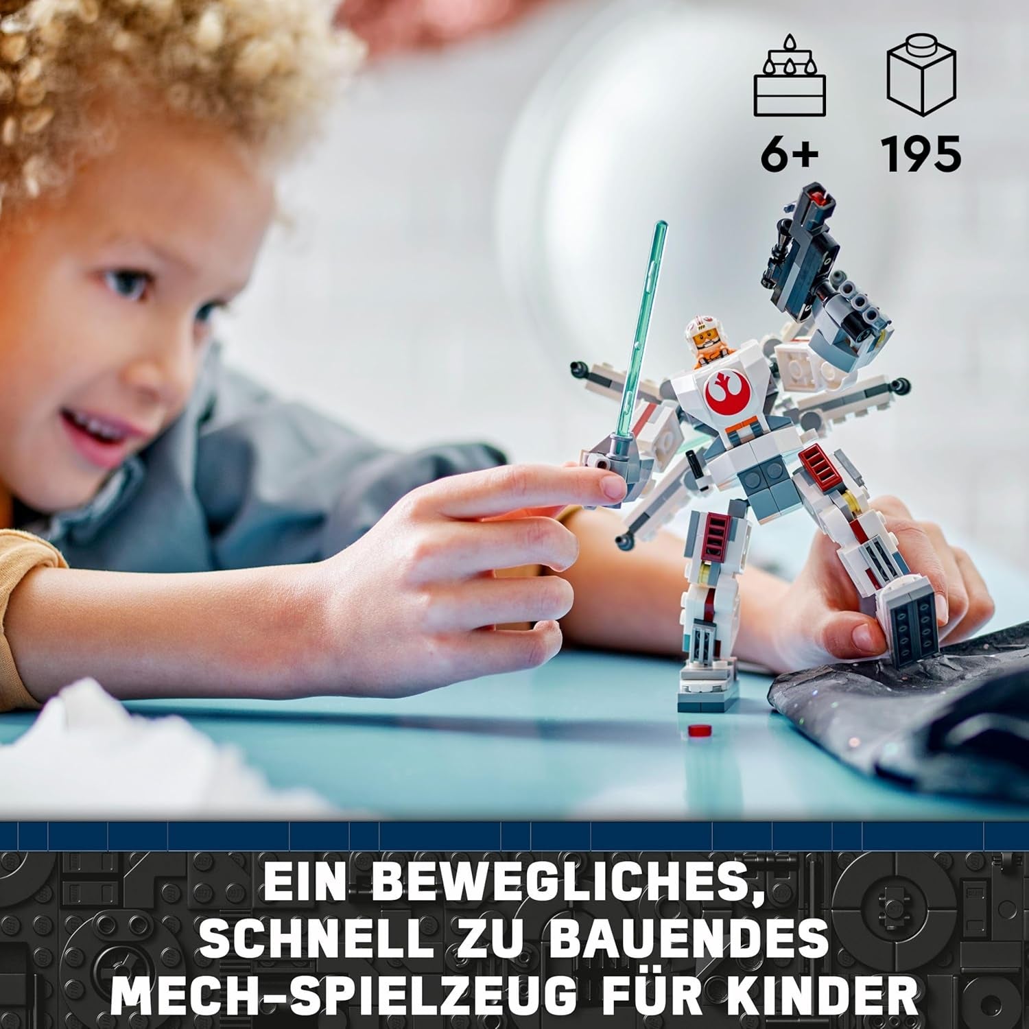 LEGO Star Wars Luke Skywalkers X-Wing Mech, Spielzeugsteine zum Sammeln, Action-Abenteuer, Geschenkidee für kreative Jungen und Mädchen ab 6 Jahren. 75390 Bausets Besuchen Sie den LEGO-Store