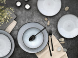 CreaTable, 23964, Serie Malmö, 18-teiliges Geschirrset für 6 Personen, Teller Set aus Steinzeug, spülmaschinen- und mikrowellengeeignet, Qualitätsproduktion