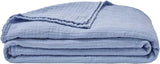 ESSIX Plaid, einfarbig, aus Baumwollgaze, Jazzy, 130 x 170 cm Steppdecken und Steppdecken Naty Shop Blau