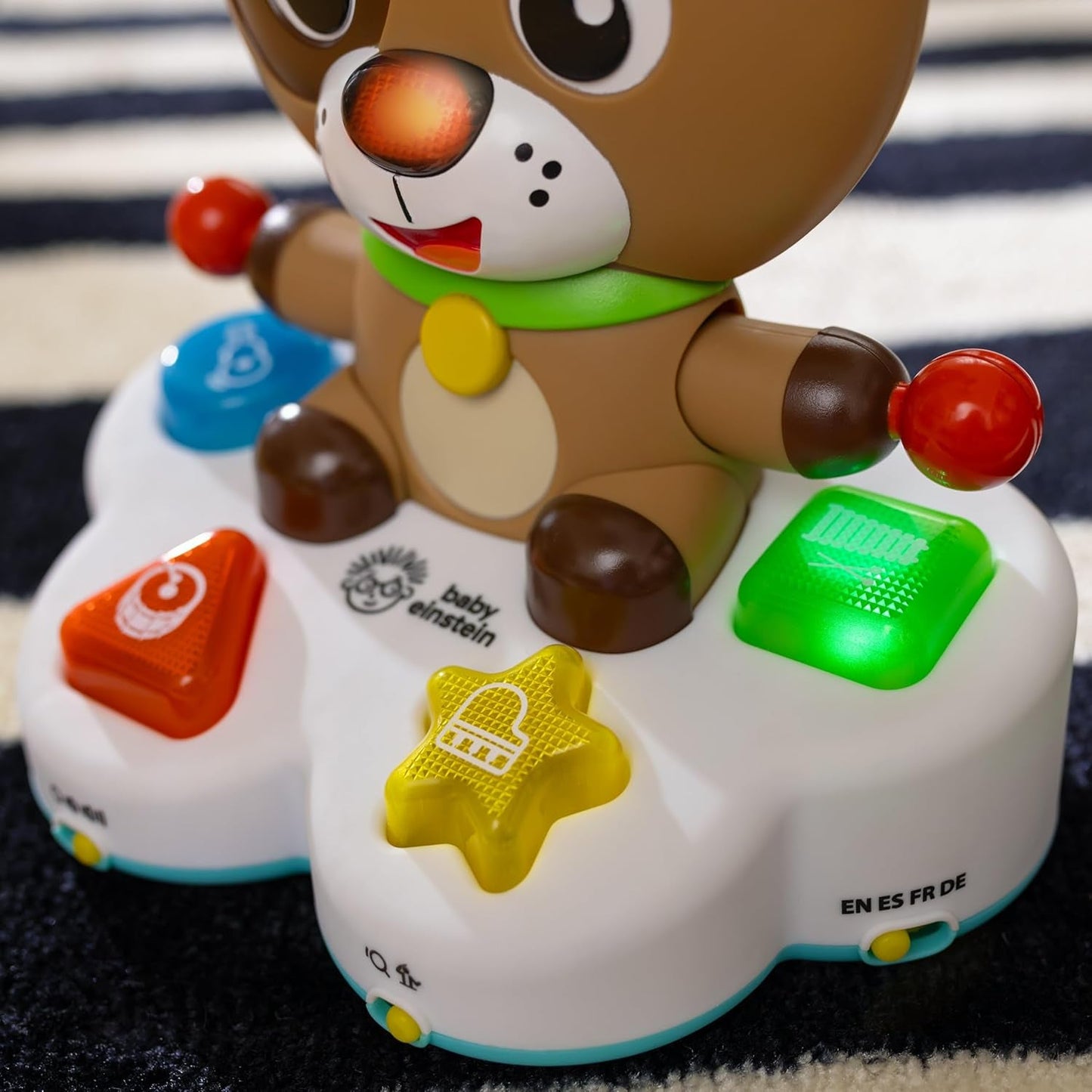 Baby Einstein, Drum & Learn Dean Musikalisches Lernspielzeug – Multisensorisches Babyspielzeug, 2 Spielmodi, Farben, Formen und Instrumente, über 50 Geräusche, ab 6 Monaten Babyspielzeug Naty Shop