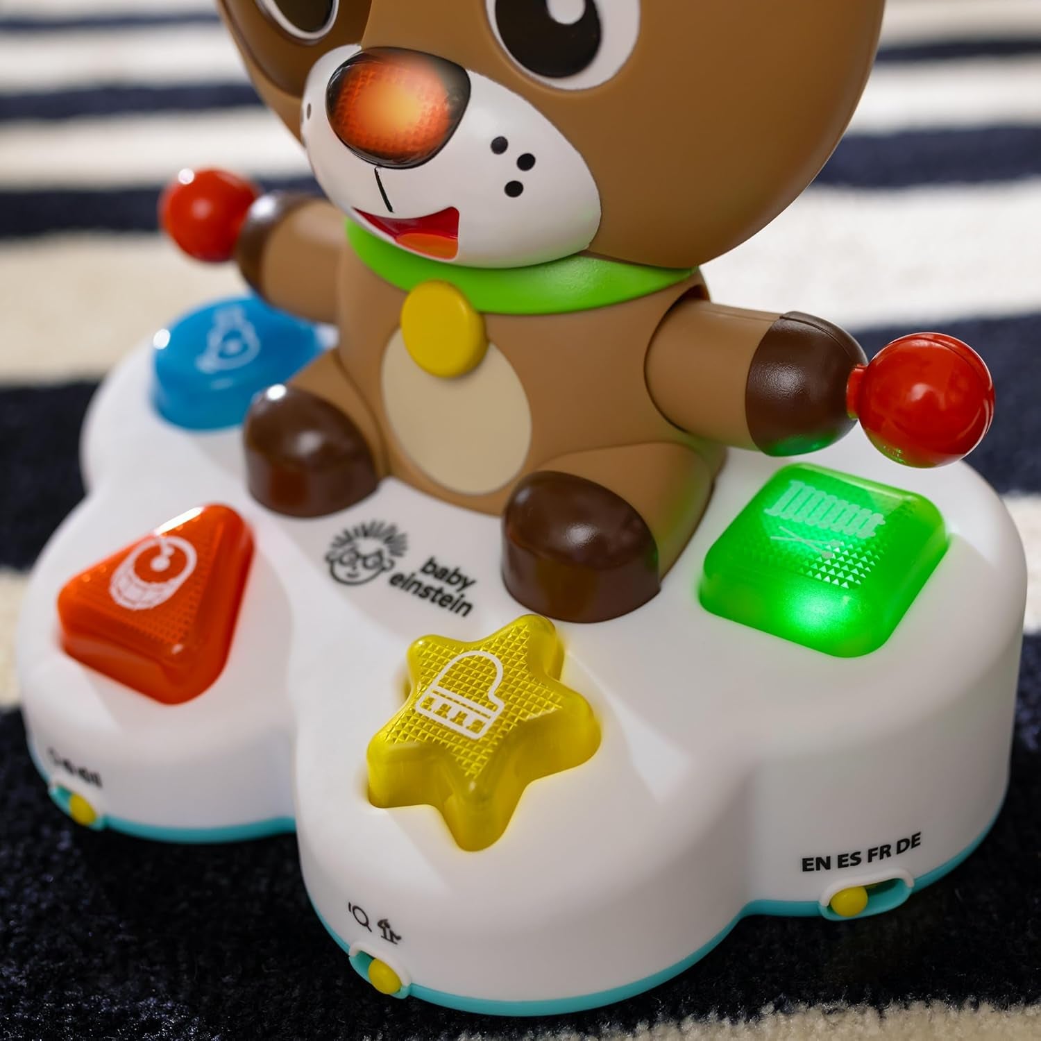 Baby Einstein, Drum & Learn Dean Musikalisches Lernspielzeug – Multisensorisches Babyspielzeug, 2 Spielmodi, Farben, Formen und Instrumente, über 50 Geräusche, ab 6 Monaten Babyspielzeug Naty Shop