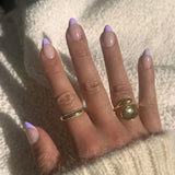 Lange French Tips Gold Glitzer Kleber auf langen quadratischen Nägeln Glitzer French Tip Falsche Nägel Set Quadratische künstliche Nägel für Frauen 24 Stück