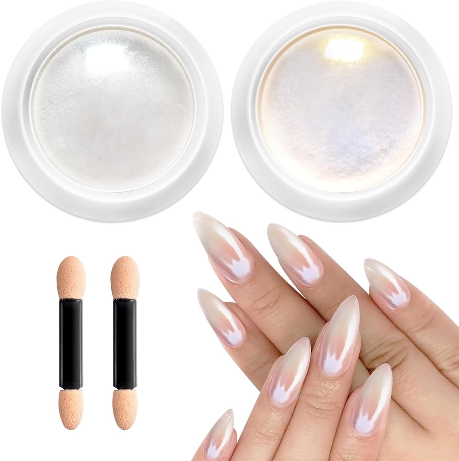 BISHENGYF Rose Gold Chrome Nail PowderNeue Upgrade Grosse Kapazitä Chrom PulverSuper-Spiegeleffekt Metall Mirror Chrome Powder –Neon Glassy Pearl Effect Glitter Nagelkunst Pulver Für DIY Salon