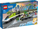 LEGO City Personen-Expresszug, ferngesteuertes Zugset, Eisenbahnspielzeug mit Scheinwerfern, 2 Waggons und 24 Gleiselementen, Geschenk für Kinder, Jungen und Mädchen 60337 Bausets Besuchen Sie den LEGO-Store