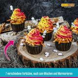 6er Set Decocino Farbpasten – 6 x 20 g – Lebensmittelfarbe in Rot, Rosa, Grün, Gelb, Blau und Schwarz, ideal zum Einfärben von Kuchen, Fondant und Cremes – Azofrei und glutenfrei