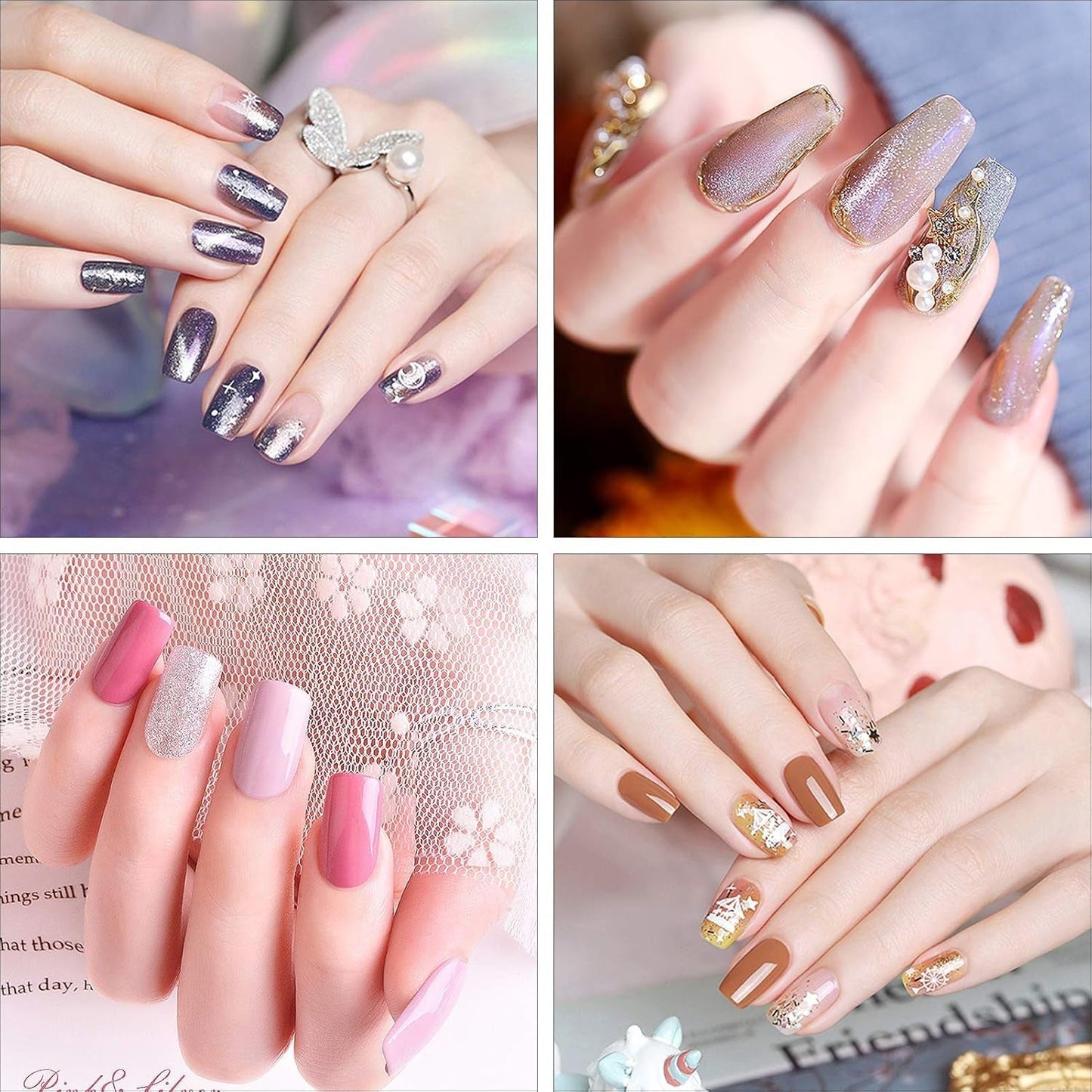200 Stück künstliche Nagelspitzen, 10 Größen, Acryl, künstliche Nägel mit Nagelhautschieber und transparenter Box für Frauen und Mädchen (natürlich und transparent)