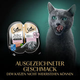 SHEBA Perfect PORTIONS Pastete für Katzen mit Lachs, MSC-zertifiziert, 8 x 3 x (2 x 37,5g) = 225g (Verpackung wird aktualisiert)