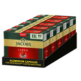 Jacobs Kaffeekapseln Lungo Classico, Megapack XXL, Intensität 6/12, 5 x 40 Getränke, Nespresso* kompatible Kaffeekapseln, 200 Kapseln