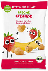 100 % Erdbeer-Bio-Fruchtchips, gefriergetrocknete Erdbeerchips, Packung mit 12 Stück (12 x 12 g) und Crispy Hearts Banane und Erdbeere, Bio-Snack für Kinder und Babys (9 x 30 g), 270 g