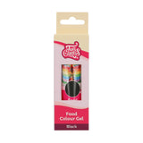 Funcakes Lebensmittelfarbe, schwarzes Gel: Hochkonzentrierte Lebensmittelfarbe für Teig, Creme, Fondant und Marzipan. Einfache Dosierung. Ein einziger Tropfen, um lebendige Farben zu erzeugen. Halal. 30 g.