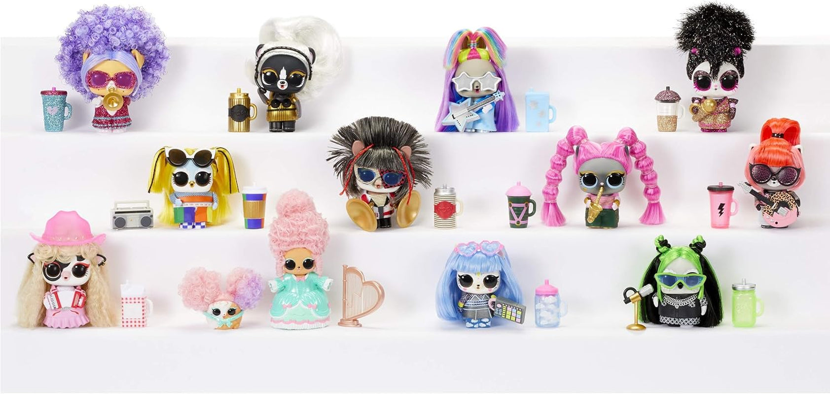 LOL Überraschung! 567080E7C Remix Pets – Sammlerstück – 9 Überraschungen mit Naturhaar, Accessoires und Überraschungstexten