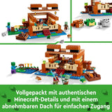 LEGO Minecraft Das Froschhaus, Spielzeughaus mit Figuren wie Zombie, Schleim und Ertrinkender, plus Zubehör wie Spielzeugboot und Werkbank, Geschenk für Jungen und Mädchen ab 8 Jahren 21256 Bausets Besuchen Sie den LEGO-Store