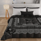 PETTI Artigiani Italiani - Winterdecke, Winterdecke, einfache Steppdecke, doppelseitig, einfarbig und Digitaldruck, 100 % antiallergische Mikrofaser, hergestellt in Italien. Steppdecken und Steppdecken Naty Shop Diamantbogen 160 x 190 cm