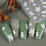 5Pcs Geprägte Gänseblümchen Nagelsticker Selbstklebend Blumen Nagelaufkleber Gänseblümchen Schmetterling Nagel Sticker Nageldesign Aufkleber Nägel Zubehör Blume Nail Sticker Flower Nail Art Sticker
