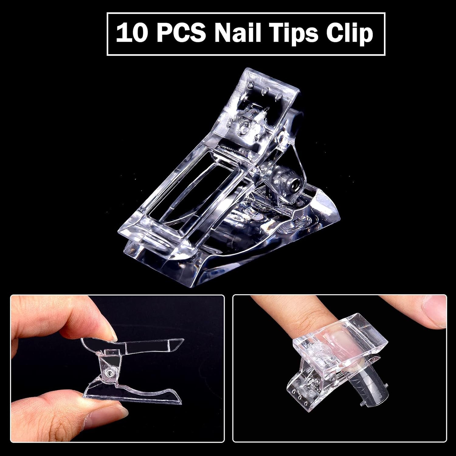 120-teiliges Nagelform-Set, Nagelverlängerungen, Gel-Nagelformen, Nagelform-Set mit Doppelkopfbürste und Nagelfeile mit Clips, für Gelnägel