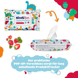 Kindii Fun Nasses Toilettenpapier – (10 x 60 Stück) Nasses Toilettenpapier – Kamille, Aloe Vera, pH-neutral, wasserbar, erfrischt den Intimbereich – 600 Stück