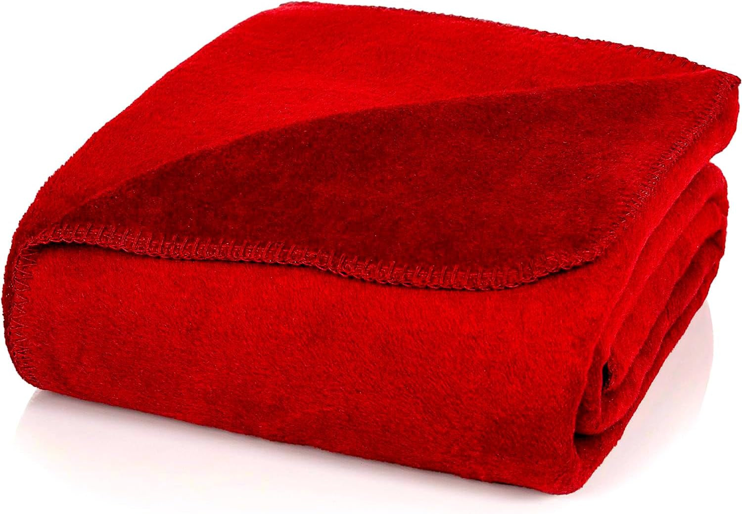 Glart kuschelige Decke, einfache burgunderrote Decke, 130 x 170 cm, Sofa, weiche und warme Wolldecke, extra flauschig wie eine Sofadecke, Sofadecke, kuschelige Decke, gemütliche Decke, Plüsch-Sofaüberwurf, U1B-Betten und Decken, Glart Uni-Burgund