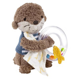 Fehn Oktopus Spielzeug Ringglocke – Rasseln, Quietschen, Fühlmotorikspielzeug – Plüschtier für Babys mit weichem Stoff – Spielzeug für Babys und Kleinkinder ab 0+ Monaten Babyspielzeug Naty Shop Otter