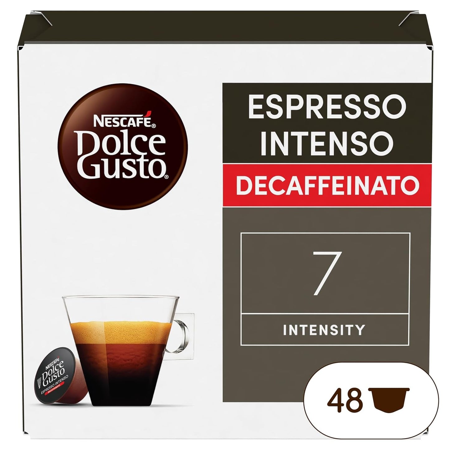 Nescafé Dolce Gusto Cafe Dolce Gusto Espresso Intenso Desc. | Nestle Pack 3 Kisten Mit 18 Kapseln,Die Jewells 16 Einheit(3er Pack)
