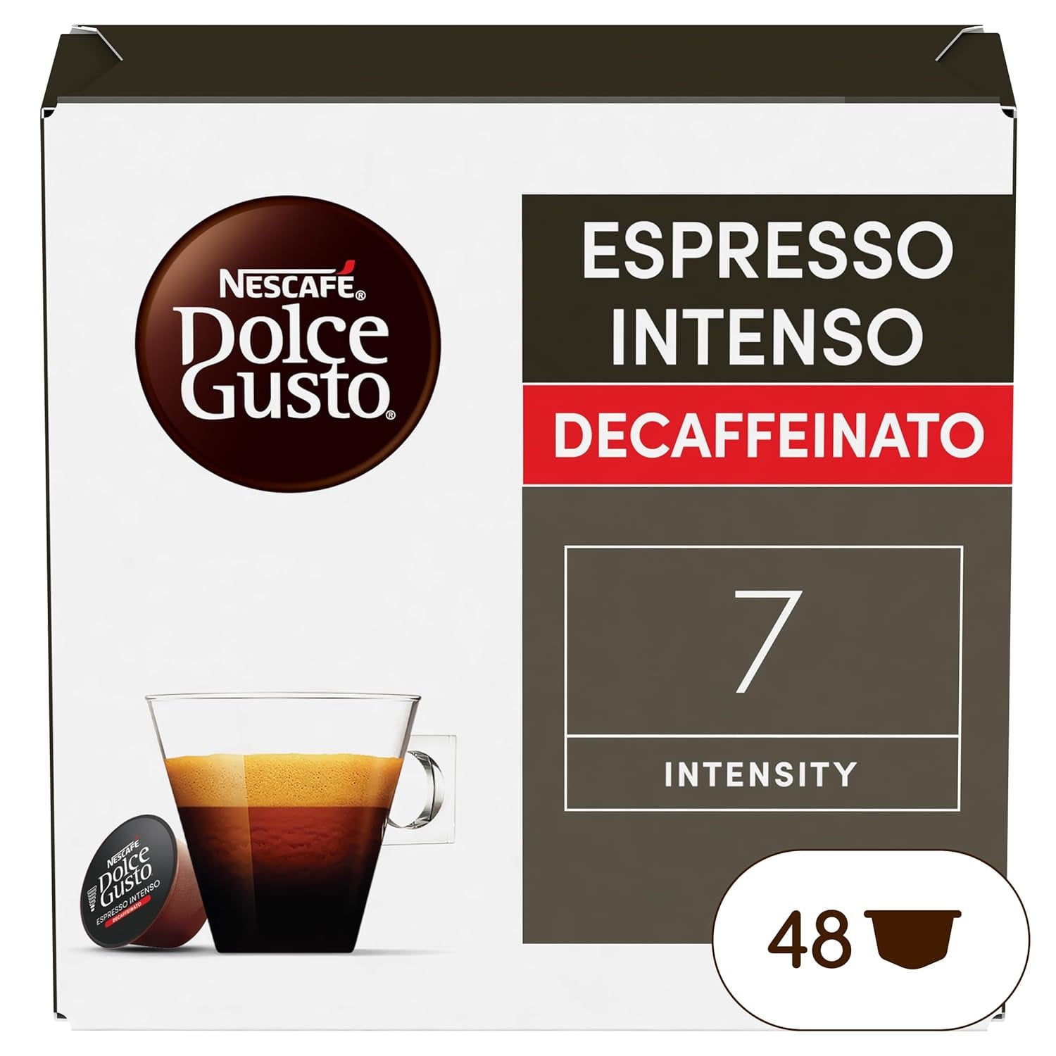 Nescafé Dolce Gusto Cafe Dolce Gusto Espresso Intenso Desc. | Nestle Pack 3 Kisten Mit 18 Kapseln,Die Jewells 16 Einheit(3er Pack)