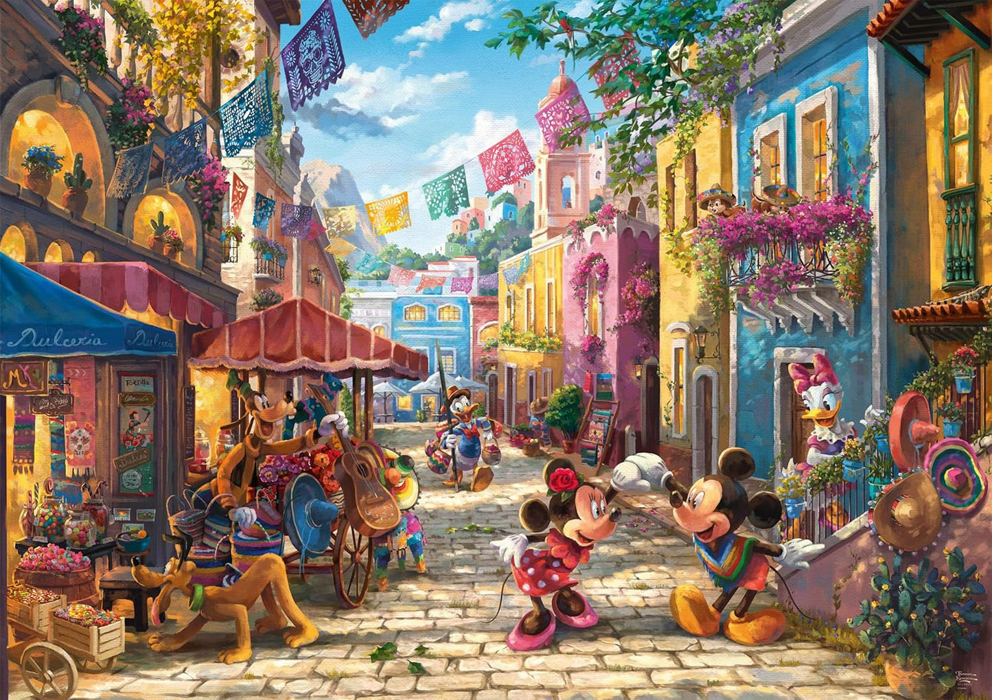 Schmidt Spiele 57397 Thomas Kinkade, Disney, Mickey und Minnie in Mexiko, Puzzle 6000 Teile Puzzle Naty Shop