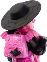 Monster High Draculaura-Puppe mit ihrem Haustier Count Fabulous Fledermauskatze und Zubehör wie Rucksack, Zauberbuch, Bento-Box und mehr, HRP64 Naty Shop Dolls