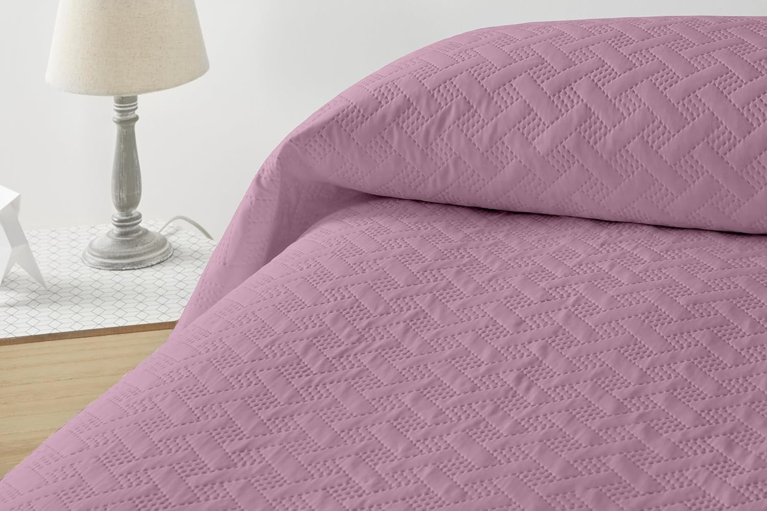 LISO – Tagesdecke für 105 cm – Bouti-Tagesdecke – Frühling und Sommer – 200 x 260 cm – rosa Betten und Decken Besuche den Degrees Home-Store Make-up-Bett 135 cm