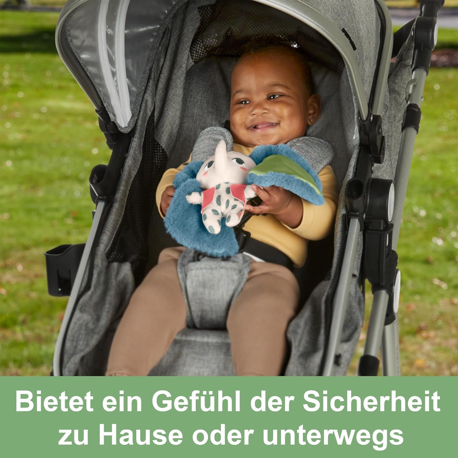 Fisher-Price Giant Ear Elephant – Entzückendes weiches Plüschtier mit extra großen Ohren, aus 90 % recyceltem Kunststoff und FSC-zertifizierter Verpackung, für Babys ab 3 Monaten, HKD63 Bebe Toys Naty Shop