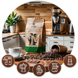 Satz Kaffeebohnen 2x1kg 2000g | Brasilien Mogiana | Brasilien Cerrado | Brasilien | Spezialkaffee | Frisch frittiert