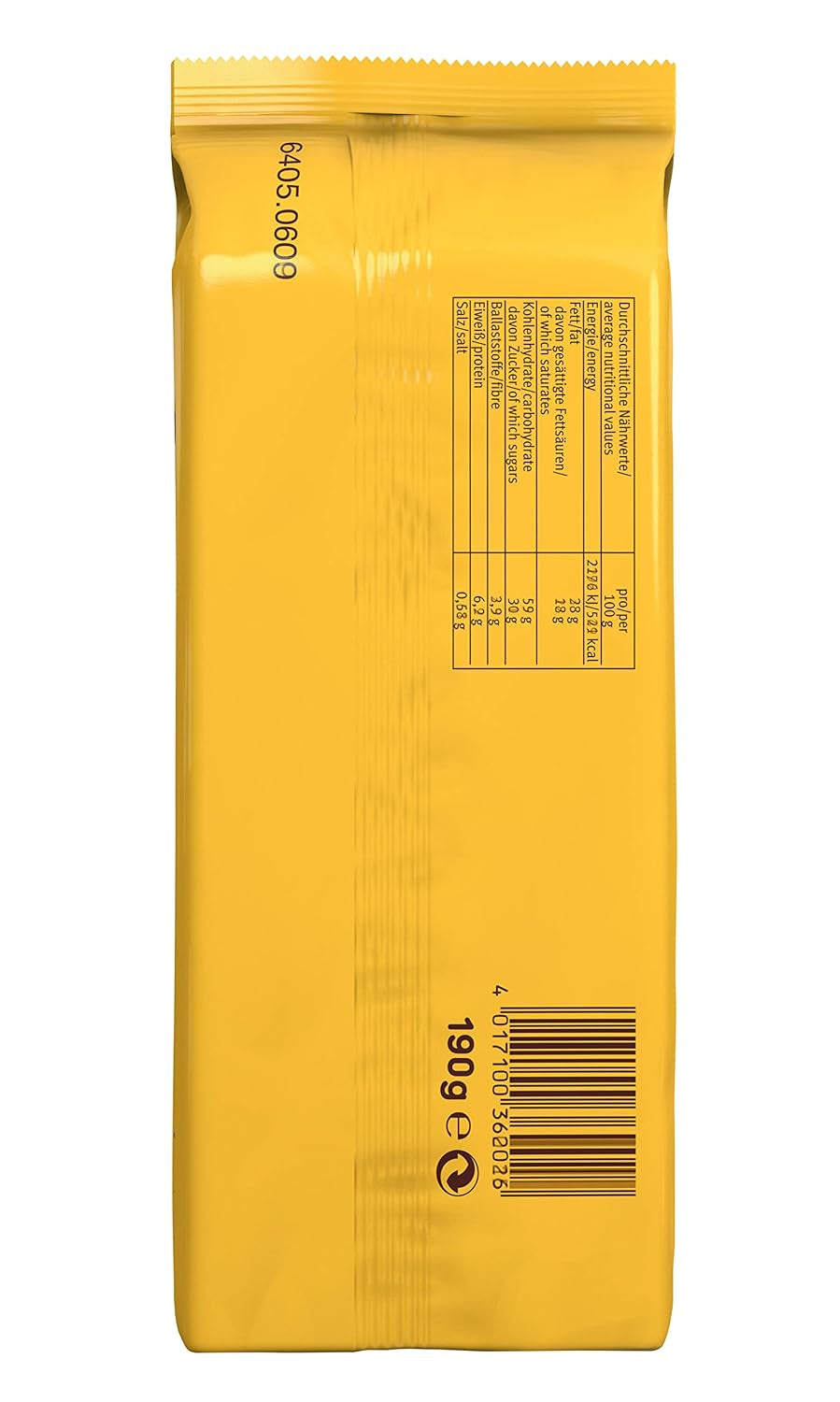 Knusprige Kekse mit Kakao und dunkler Schokoladencreme, 14er-Pack, zur Aufbewahrung oder zum Verkauf (14 x 190 g)