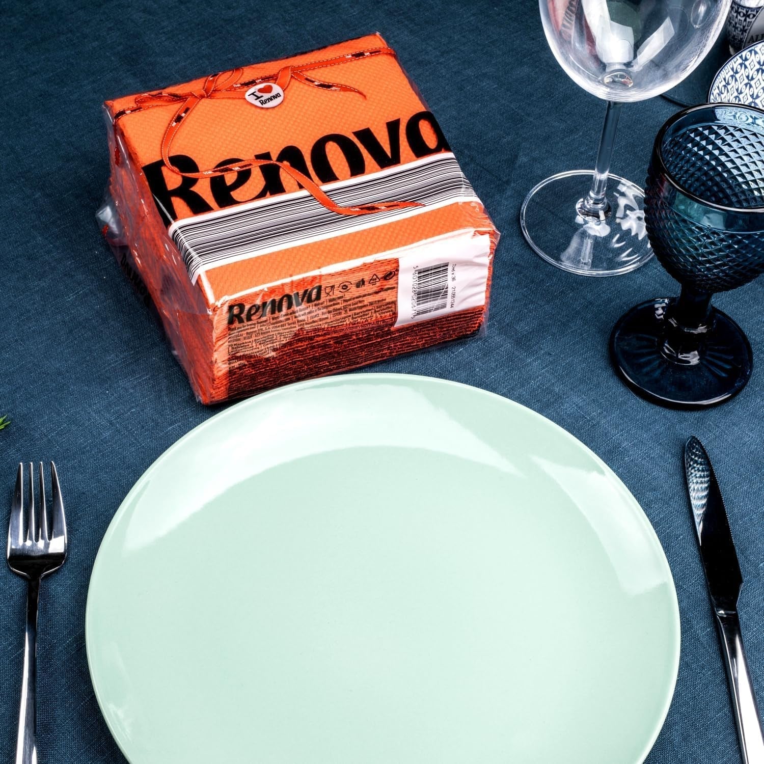 Renova Papierservietten, Red Label Orange – 70 Servietten