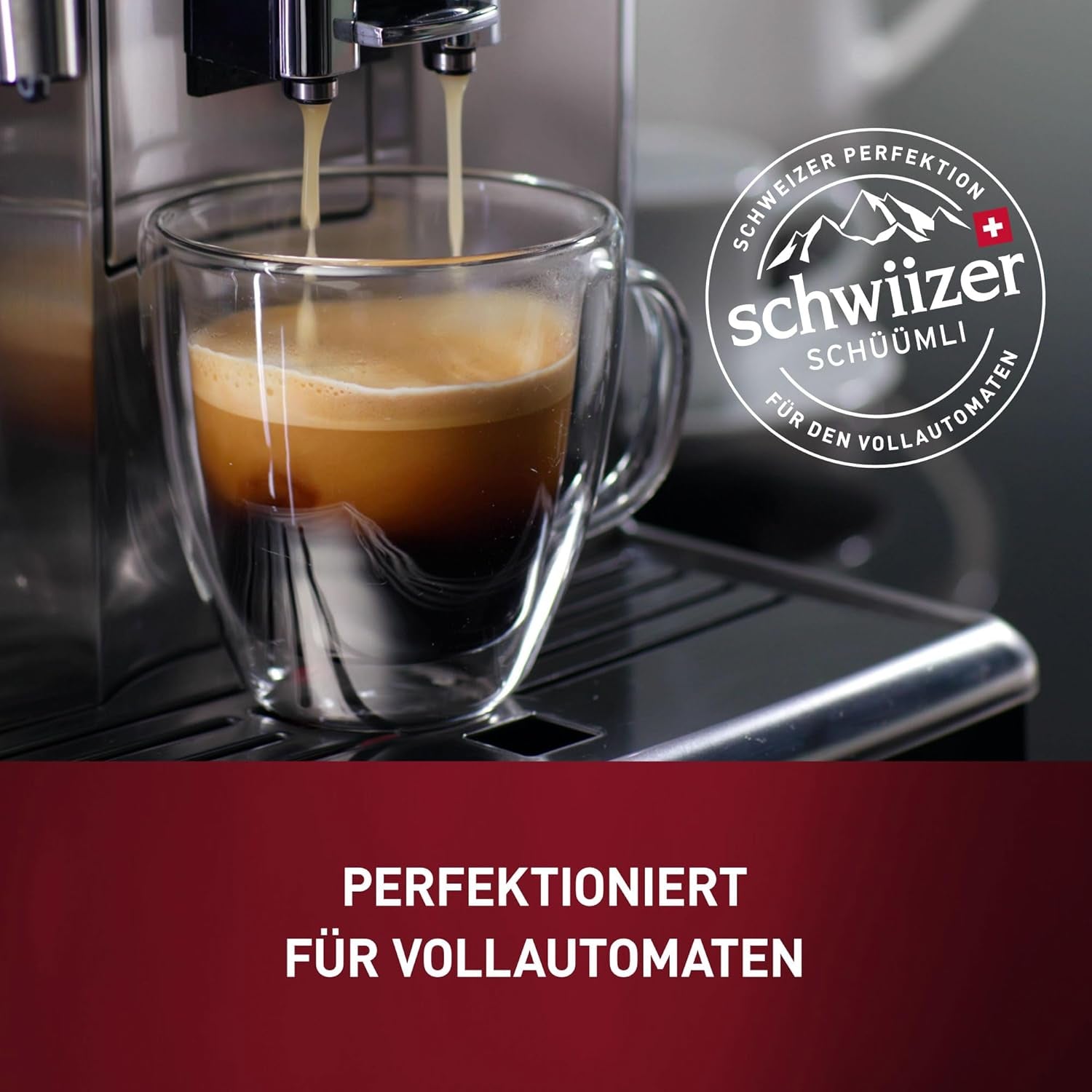 Schwiizer Schüümli Crema Mild, 100 % Premium-Arabica-Kaffeebohnen, fruchtig und nussig, für Kaffeevollautomaten, Stärke 2/5, leichte Röstung, Rainforest Alliance-zertifiziert, 1 kg (2er-Pack)