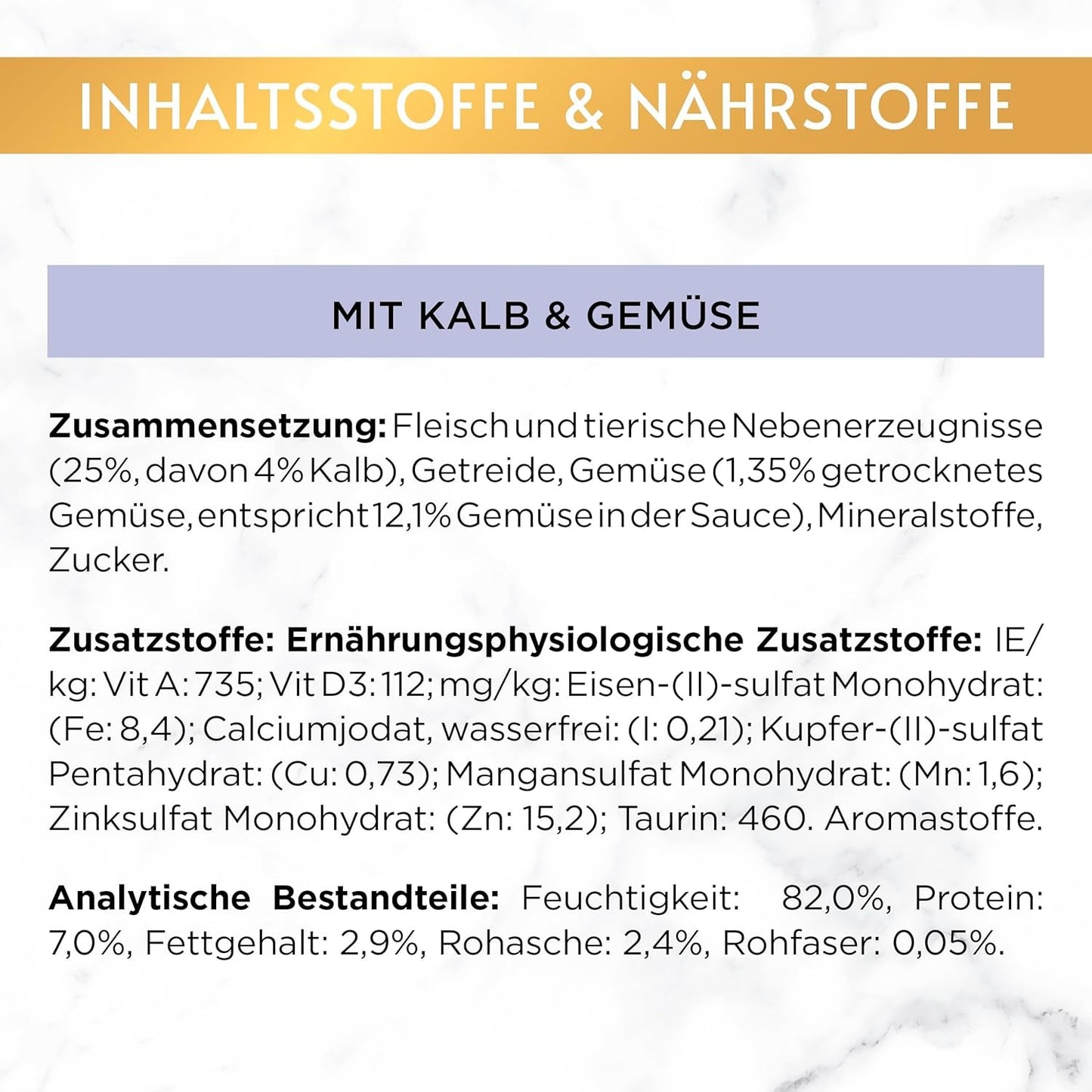 Gourmet Gold Tender Morsels in Gemüsesauce, Kalbfleisch und Gemüse, Nassfutter für Katzen, 12er-Pack (12 x 85 g)