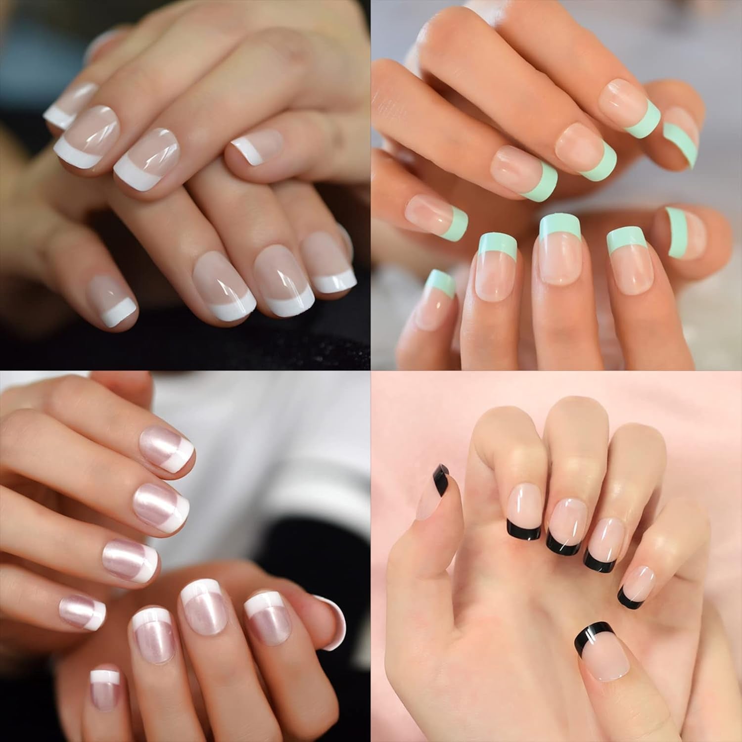 600 Stück ovale kurze künstliche Nägel, 12 Größen, halbe Abdeckung, Acryl, künstliche Nagelspitzen, künstliche Nägel für Maniküre, Frauen, Salon, DIY (transparent)