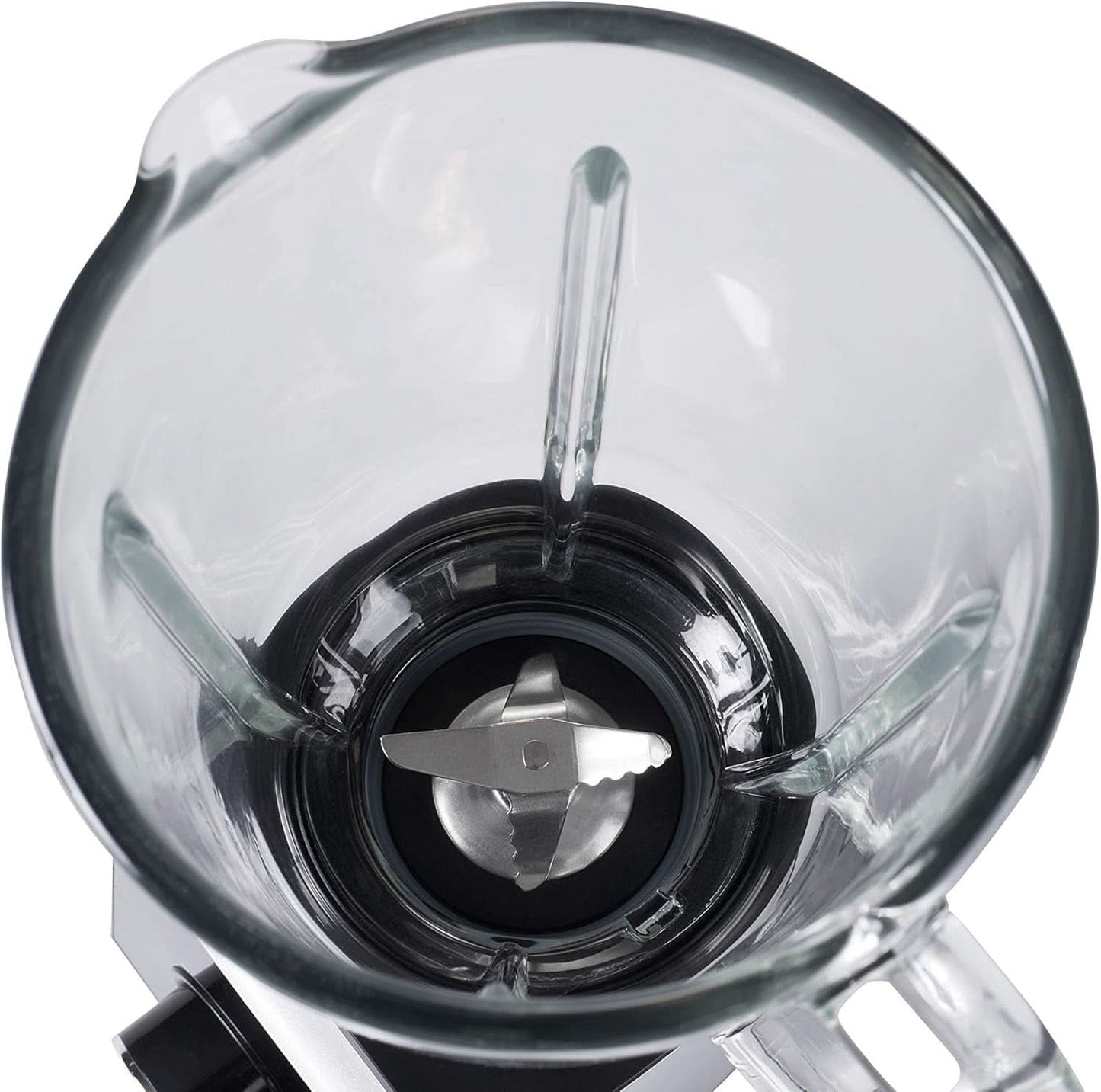 CR 4077 Standmixer Mit 1.5L Glasbehälter, Smoothie Maker, Hochleistungsmixer, Mahlung, Eis-Zerkleinerung, Pulsfunktion, Edelstahlklingen, 2 Geschwindigkeiten, 1000W, Schwarz/Silber Kitchen Naty Shop