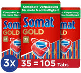 Somat Gold Tabletten für die Spülmaschine (105 Tabletten) Küchenreiniger Naty Shop 105 Kapseln -