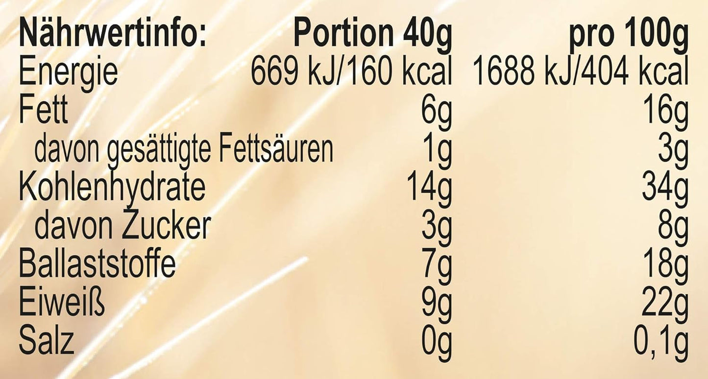Seitenbacher Müsli Ballaststoff Und Früchte I Ohne Zugesetzten Zucker I Ohne Zugesetztes Fett I (1 X 750 G) Cereals Naty Shop